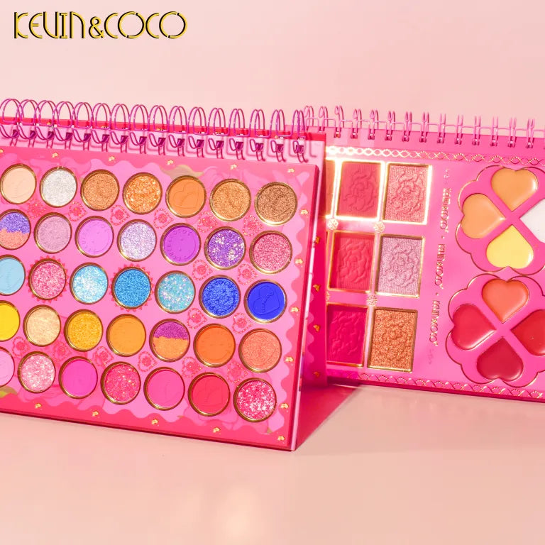 KEVIN&COCO 52 colour coil princess rose eyeshadow palette Hongxuan Cosmetics