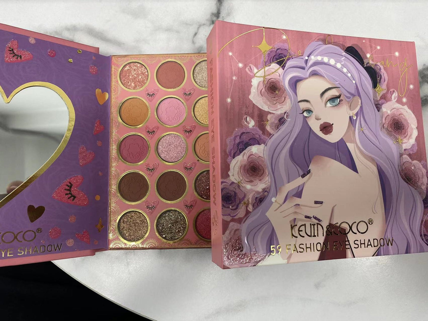 Kevin coco 59 fashion eye shadow for purple hair girl