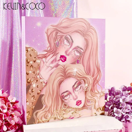 KEVIN&COCO24colour Leopard sisters cosmetic set Hongxuan Cosmetics
