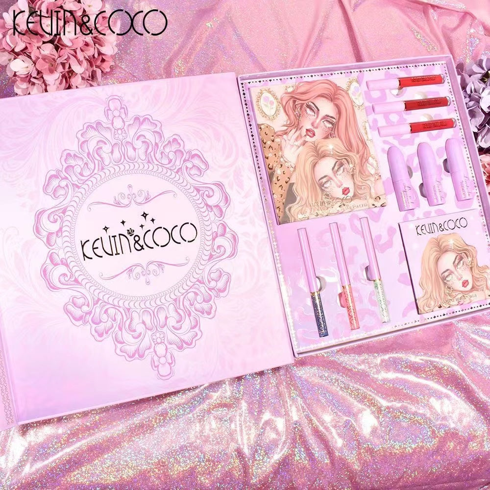 KEVIN&COCO24colour Leopard sisters cosmetic set Hongxuan Cosmetics