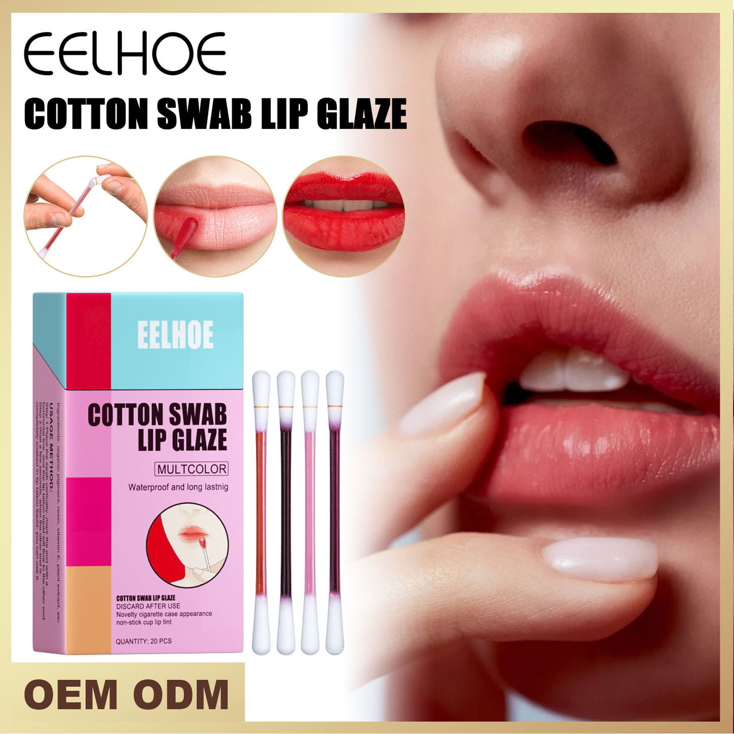 cotton swab lip glaze