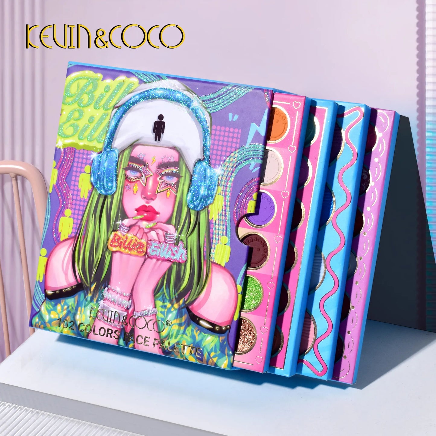 KEVIN&COCO 102colour cool elf girl eyeshadow palette Hongxuan Cosmetics