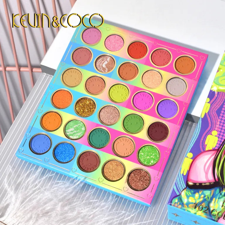 KEVIN&COCO 102colour cool elf girl eyeshadow palette Hongxuan Cosmetics