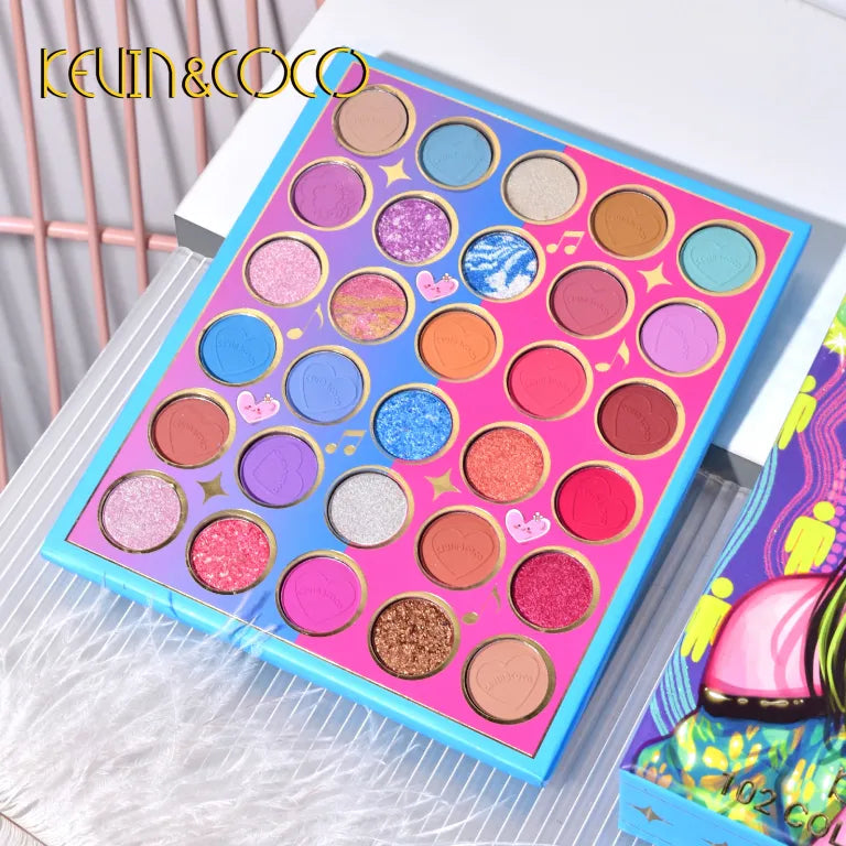 KEVIN&COCO 102colour cool elf girl eyeshadow palette Hongxuan Cosmetics