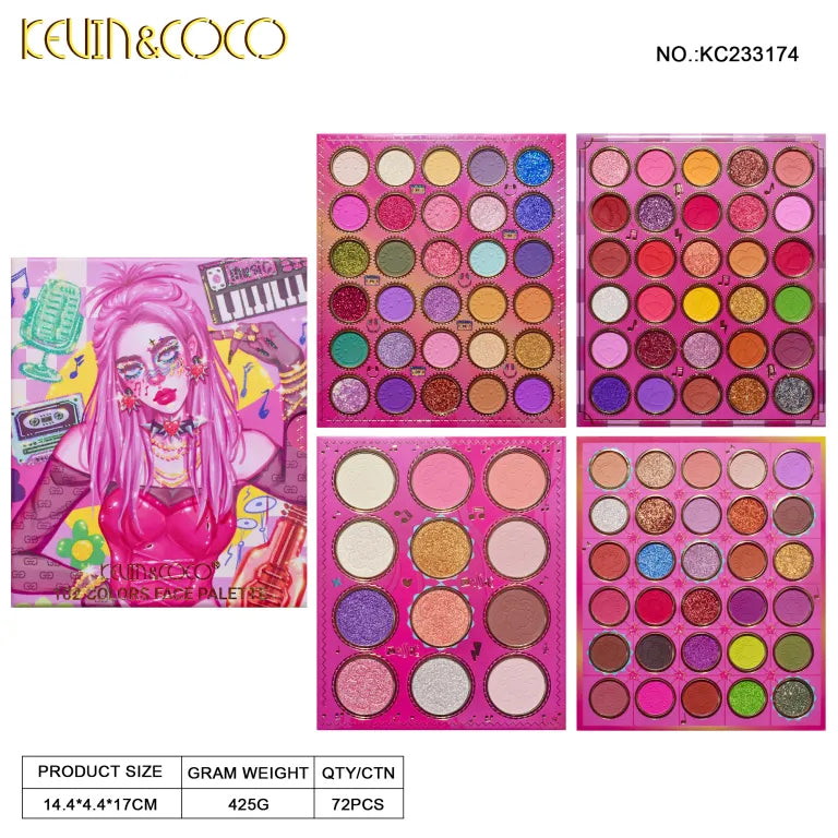 KEVIN&COCO 102colour singer eyeshadow palette Hongxuan Cosmetics