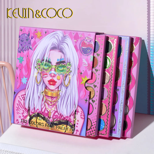 KEVIN&COCO 102colour tattoo girl eyeshadow palette Hongxuan Cosmetics