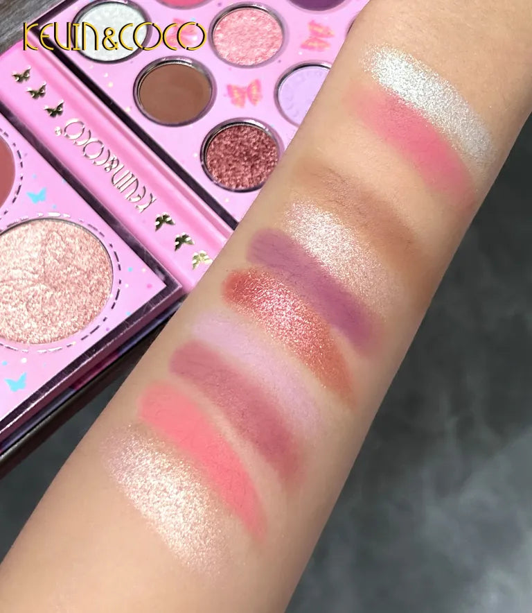 KEVIN&COCO 13colour butterfly girl eyeshadow palette Hongxuan Cosmetics