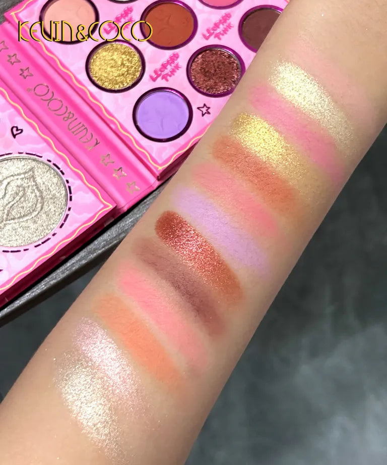 KEVIN&COCO 13colour pink leopard girl eyeshadow palette Hongxuan Cosmetics