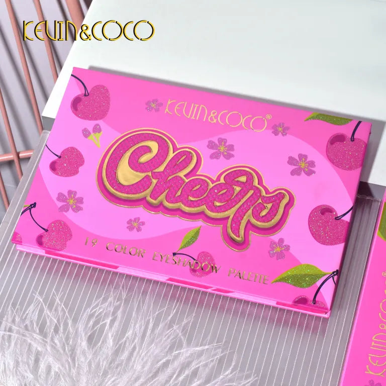 KEVIN&COCO 19colour cherry blossom eyeshadow palette Hongxuan Cosmetics