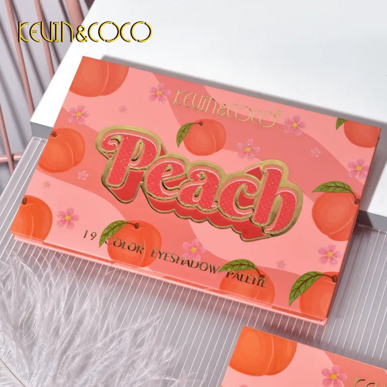 KEVIN&COCO 19colour honey peach eyeshadow palette Hongxuan Cosmetics