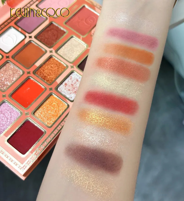 KEVIN&COCO 19colour honey peach eyeshadow palette Hongxuan Cosmetics