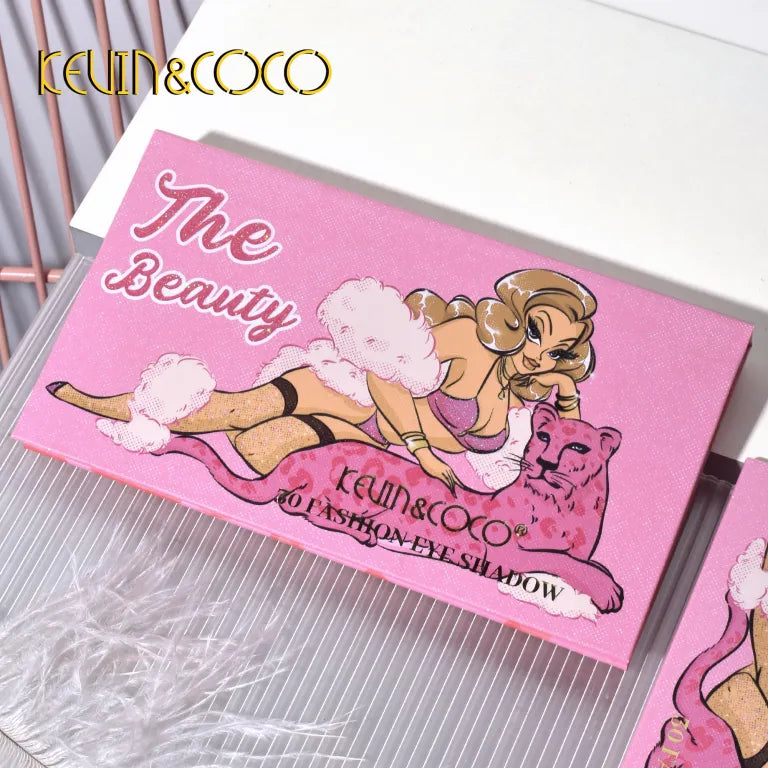 KEVIN&COCO 30colour pink panther eyeshadow palette Hongxuan Cosmetics