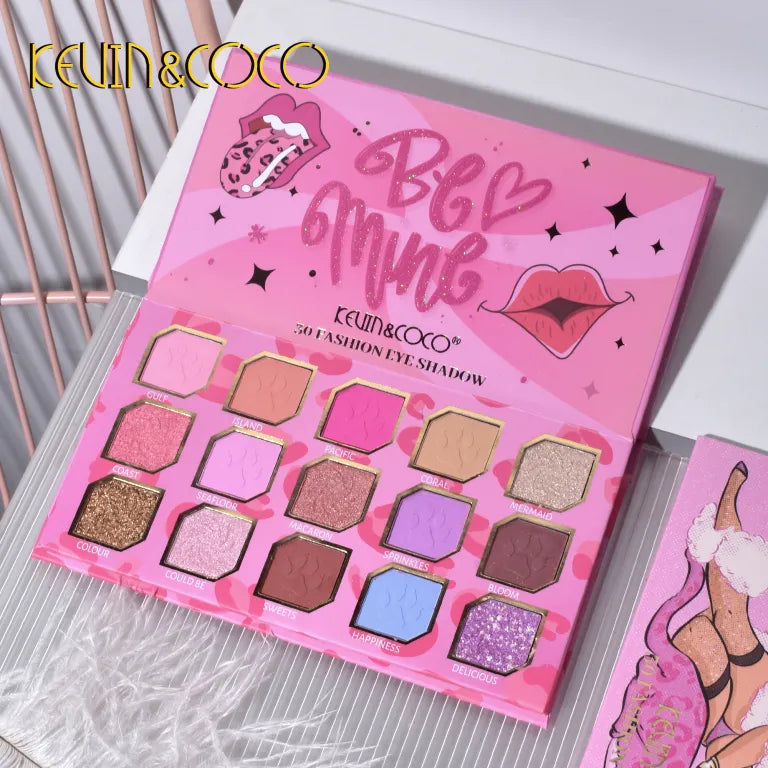 KEVIN&COCO 30colour pink panther eyeshadow palette Hongxuan Cosmetics
