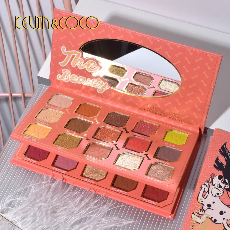 KEVIN&COCO 30colour spotty dog eyeshadow palette Hongxuan Cosmetics