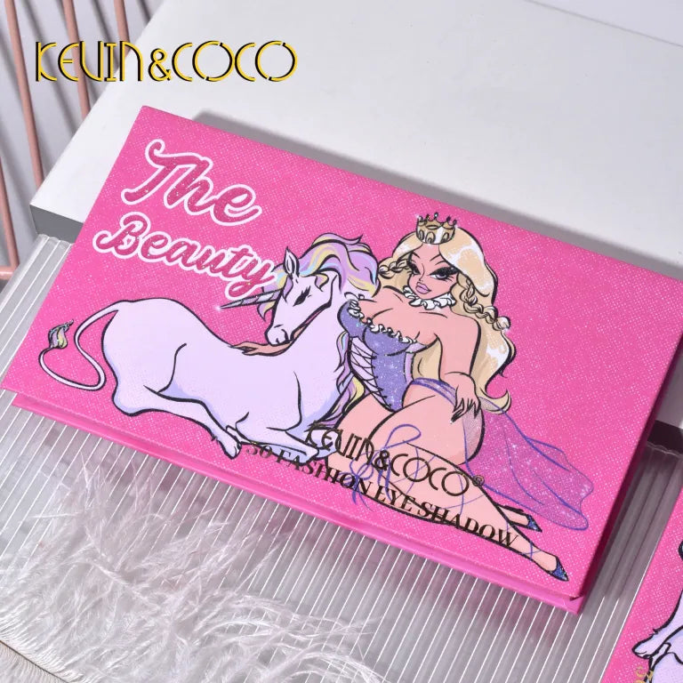 KEVIN&COCO 30colour unicorn eyeshadow palette Hongxuan Cosmetics