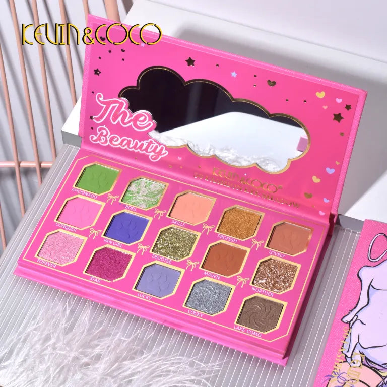 KEVIN&COCO 30colour unicorn eyeshadow palette Hongxuan Cosmetics