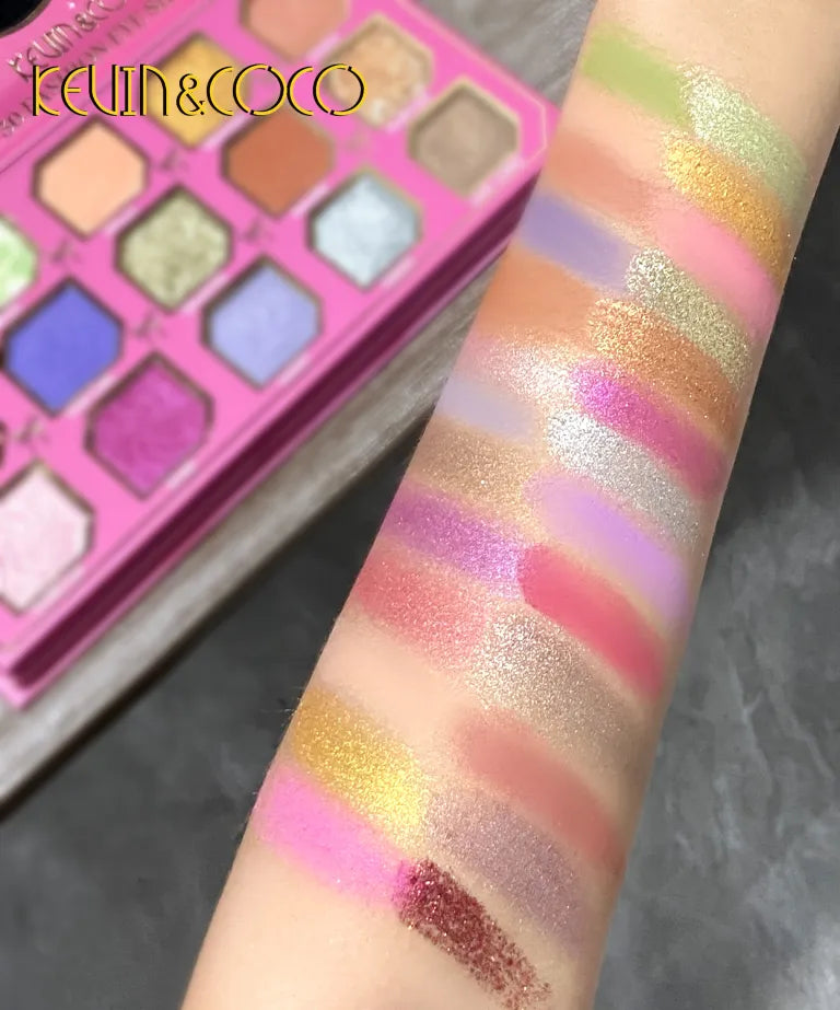 KEVIN&COCO 30colour unicorn eyeshadow palette Hongxuan Cosmetics