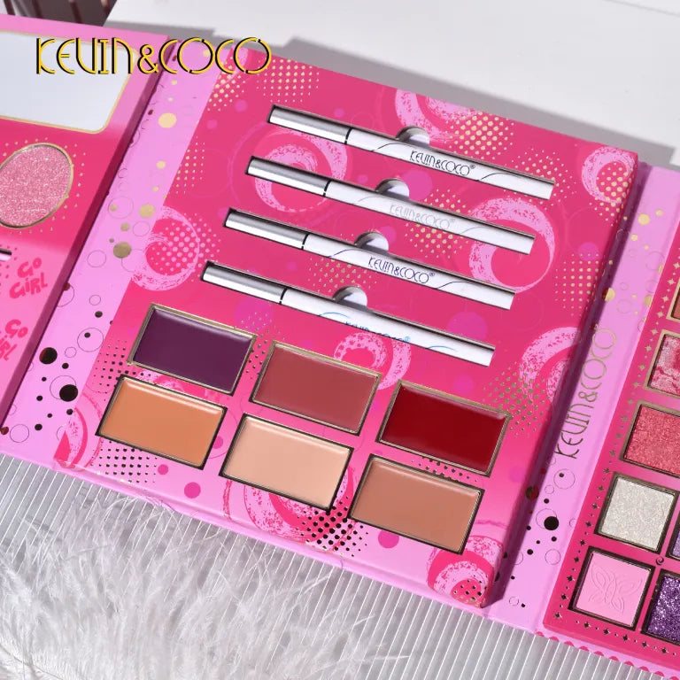 KEVIN&COCO 45colour cool motorcycle eyeshadow cosmetic set Hongxuan Cosmetics