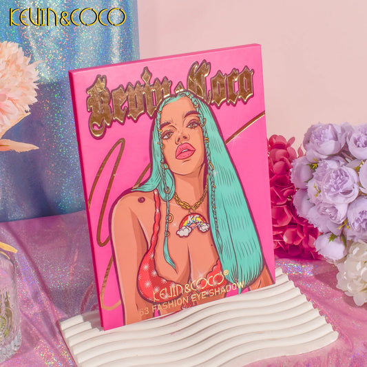 KEVIN&COCO 53colour green-haired singer eyeshadow palette Hongxuan Cosmetics