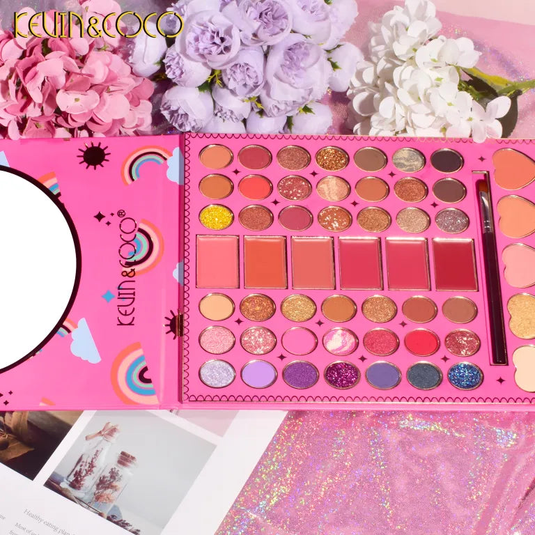 KEVIN&COCO 53colour green-haired singer eyeshadow palette Hongxuan Cosmetics
