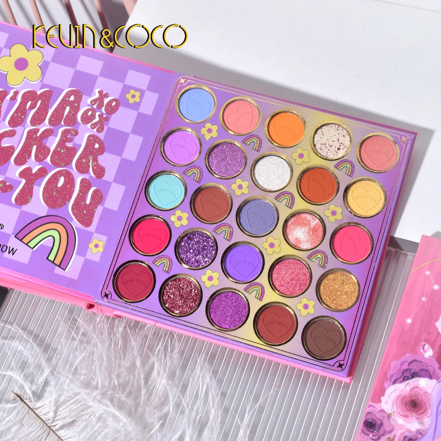 KEVIN&COCO 59colour seductive woman eyeshadow palette Hongxuan Cosmetics