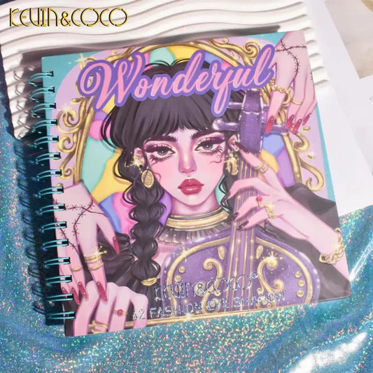 KEVIN&COCO 62colour coil violin wednesday eyeshadow palette Hongxuan Cosmetics