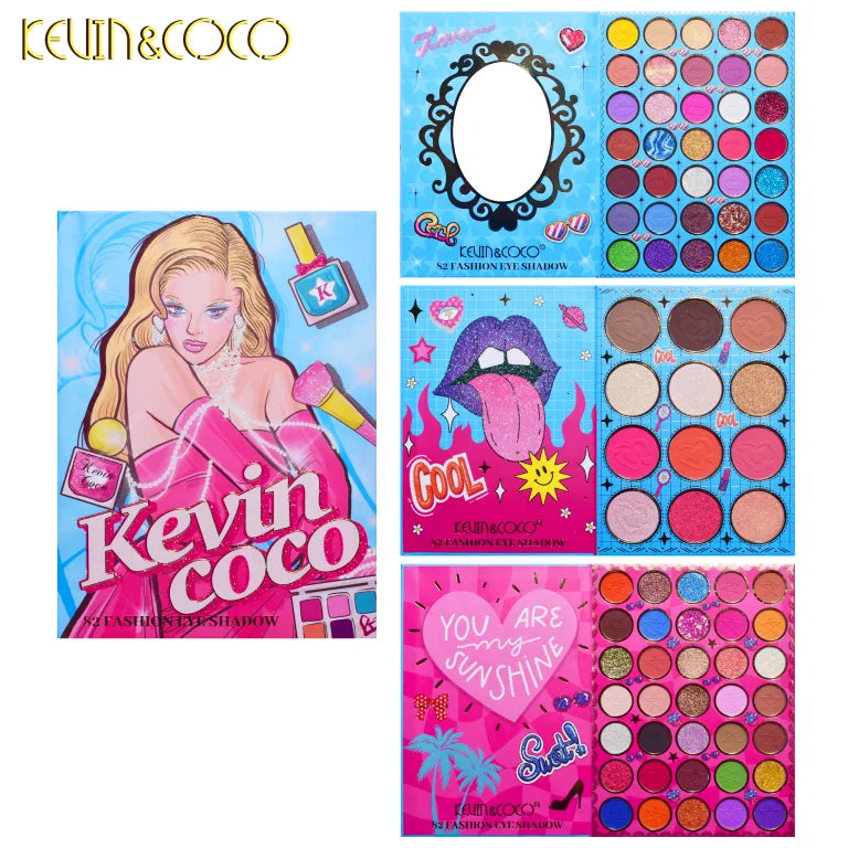 KEVIN&COCO 82colour cosmetics Barbie eyeshadow palette Hongxuan Cosmetics