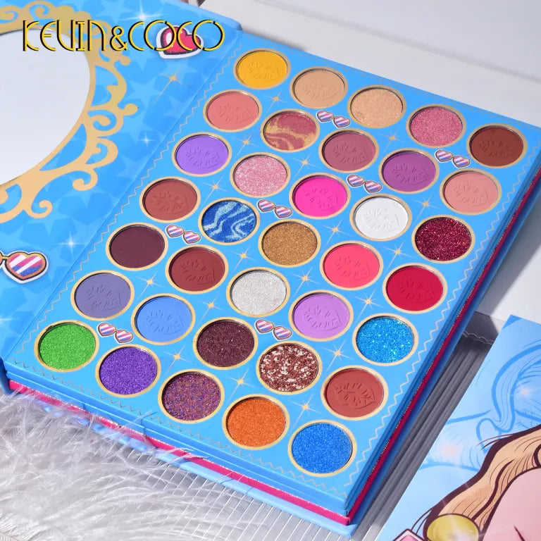 KEVIN&COCO 82colour cosmetics Barbie eyeshadow palette Hongxuan Cosmetics
