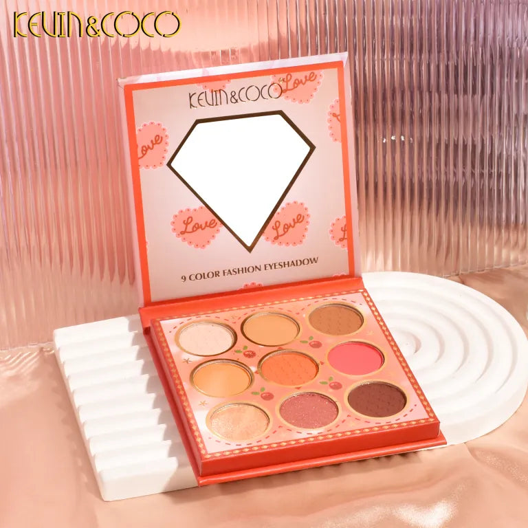 KEVIN&COCO 9colour cherry eyeshadow palette Hongxuan Cosmetics