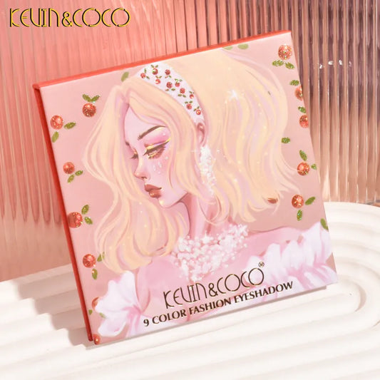 KEVIN&COCO 9colour cherry eyeshadow palette Hongxuan Cosmetics