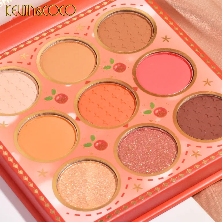 KEVIN&COCO 9colour cherry eyeshadow palette Hongxuan Cosmetics