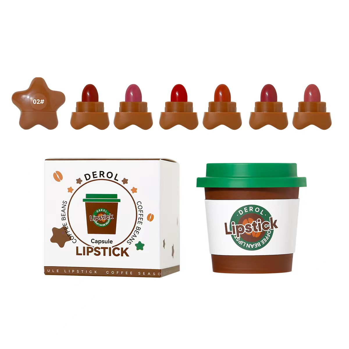 coffee cup lipgloss set(6pcs)