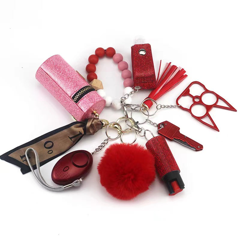 Self defence Keychain 12 pcs With LV Bag