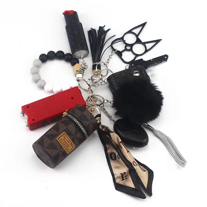 Self defence Keychain 12 pcs With LV Bag