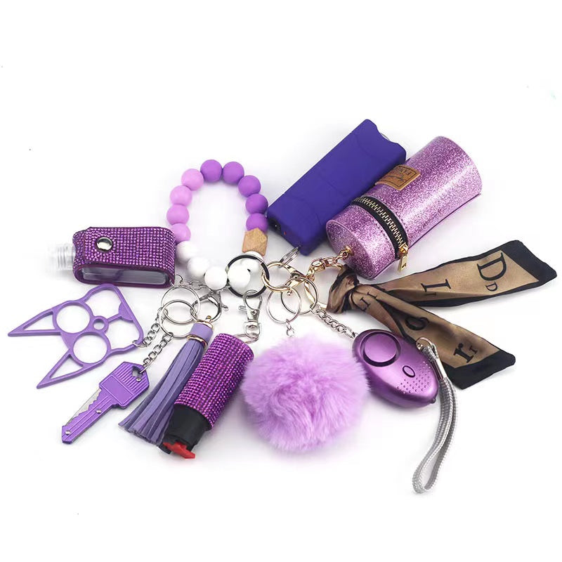 Self defence Keychain 12 pcs With LV Bag