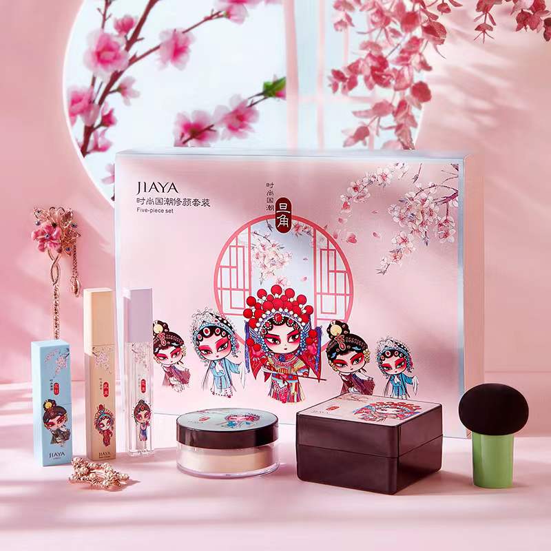 Chinese ancient style clear makeup lotus rhyme set-6pcs