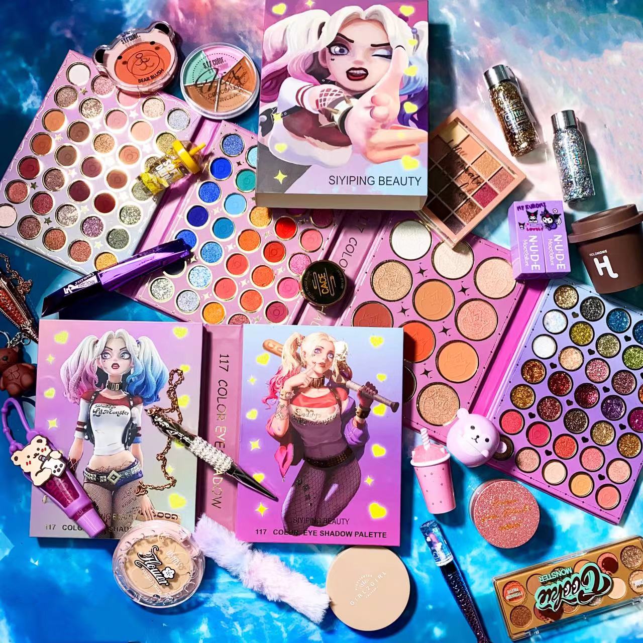 Juicy Beauty Collection (1 Kevin coco Palette+2 Combo Palette +10 freebies)