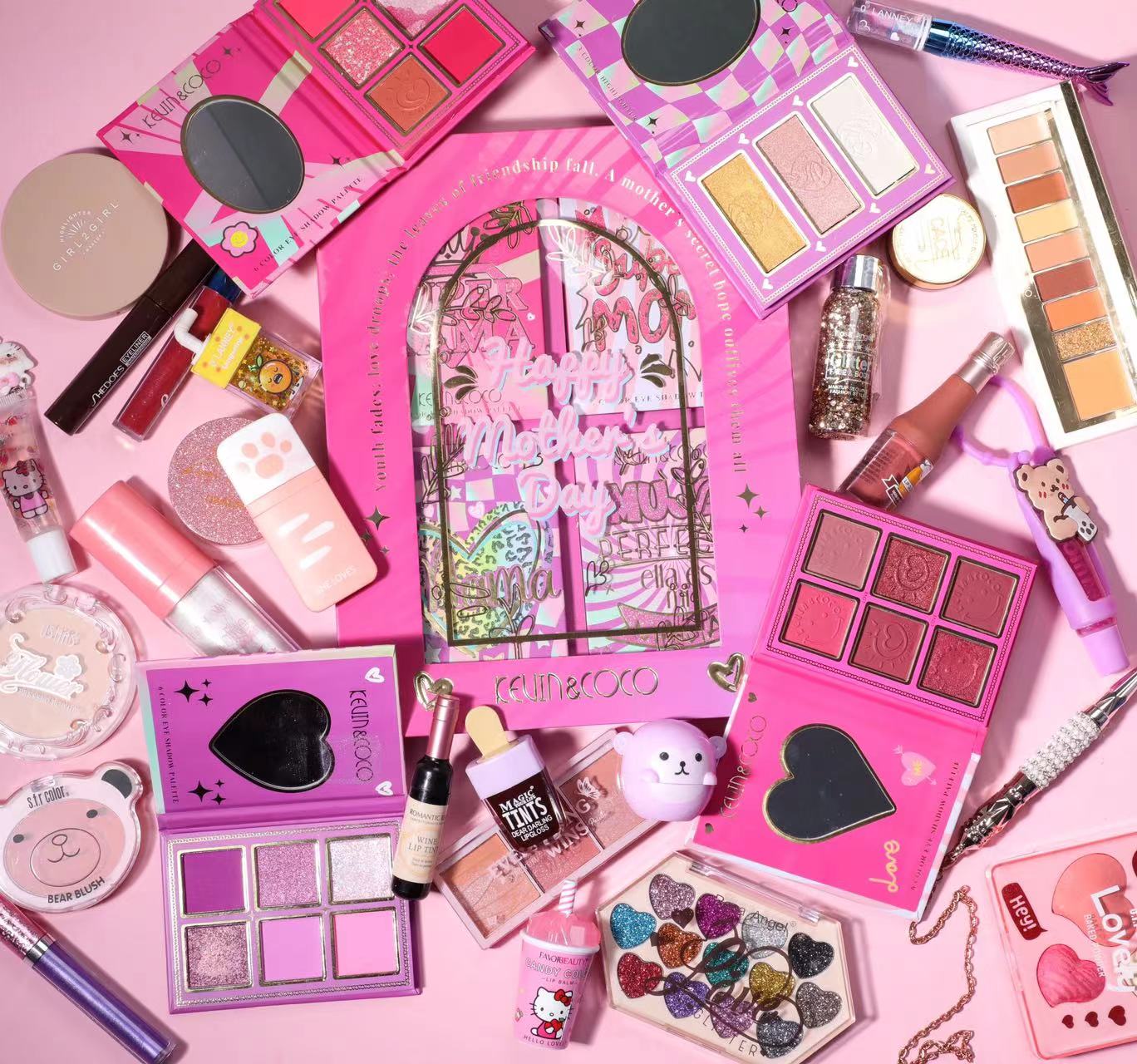 Juicy Beauty Collection (1 Kevin coco Palette+2 Combo Palette +10 freebies)