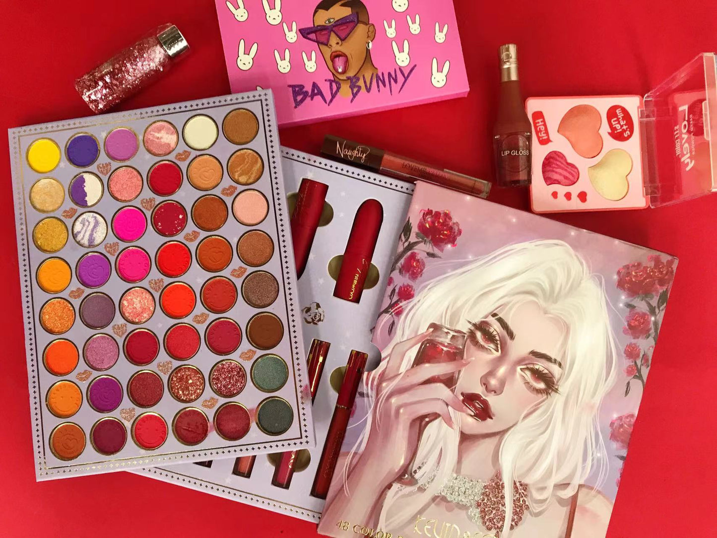 Juicy Beauty Collection (1 Kevin coco Palette+2 Combo Palette +10 freebies)