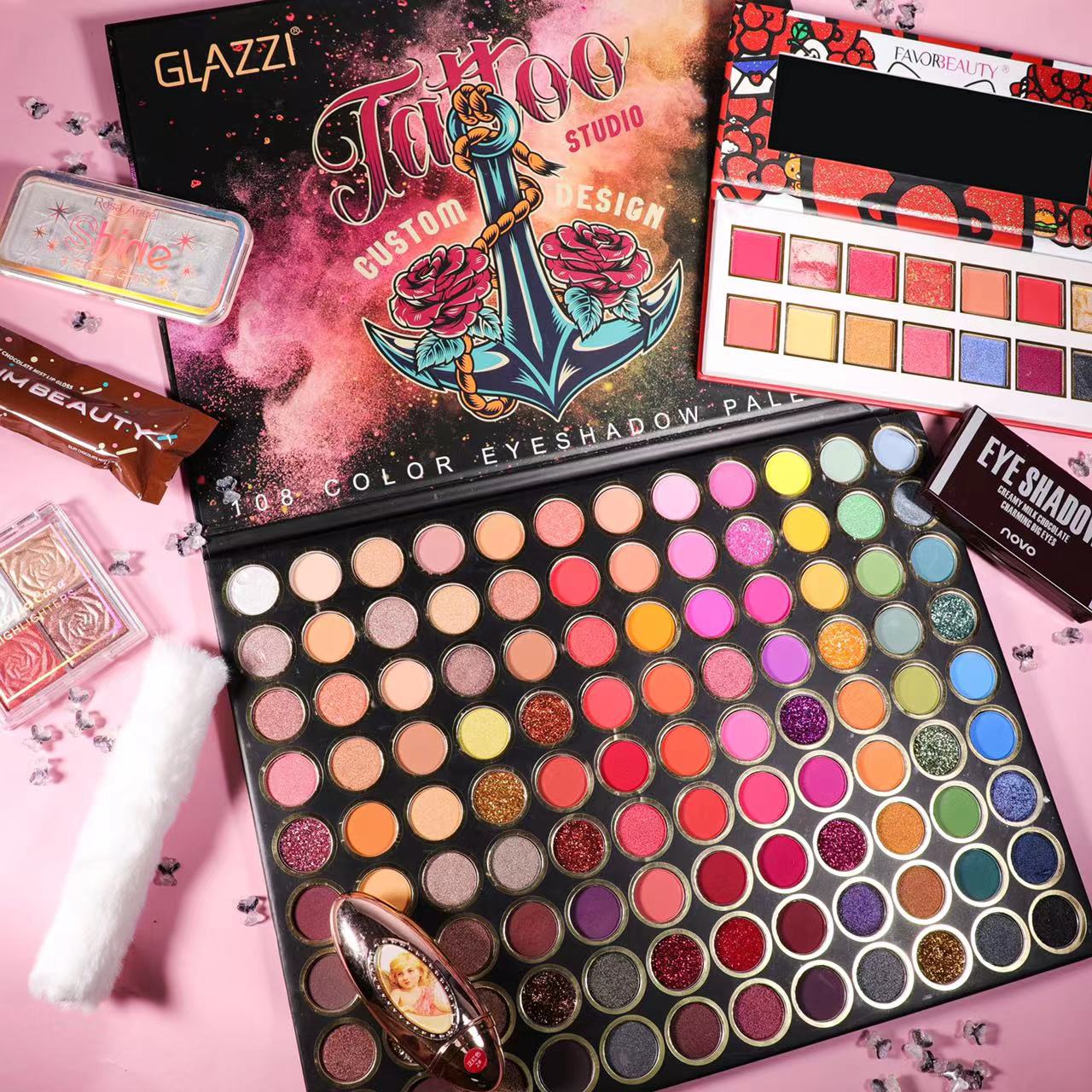 Juicy Beauty Collection (1 Kevin coco Palette+2 Combo Palette +10 freebies)