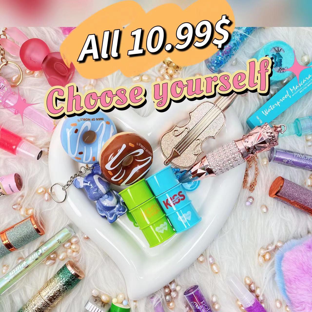 [Offline packing]Multi color lipgloss(7 pcs)+1 keychain(for free)