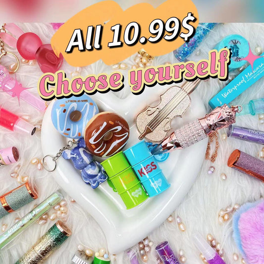 [Offline packing]Multi color lipgloss(7 pcs)+1 keychain(for free)