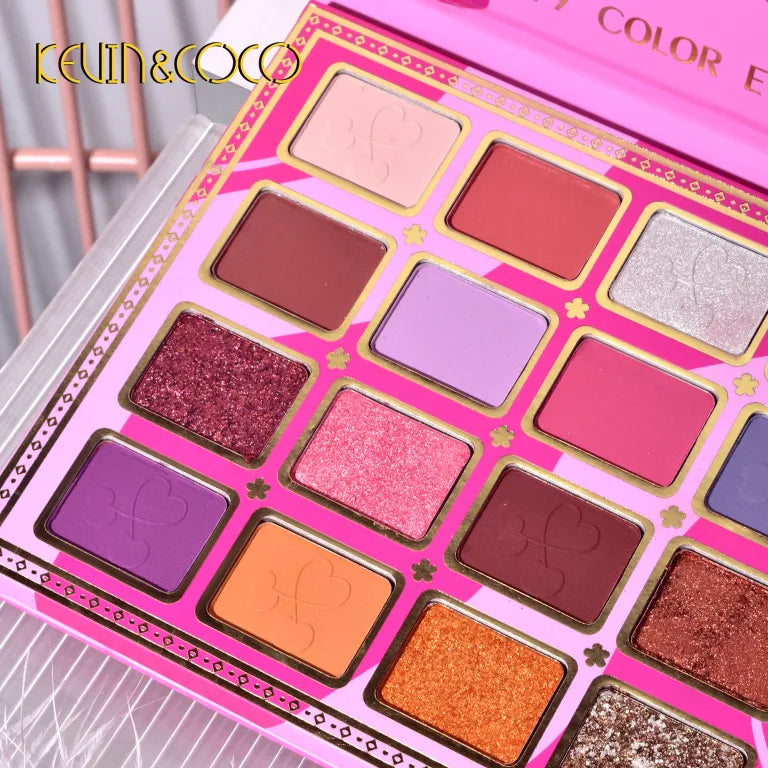 KEVIN&COCO 19colour cherry blossom eyeshadow palette Hongxuan Cosmetics