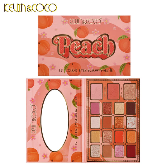 KEVIN&COCO 19colour honey peach eyeshadow palette Hongxuan Cosmetics
