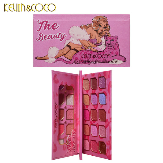 KEVIN&COCO 30colour pink panther eyeshadow palette Hongxuan Cosmetics