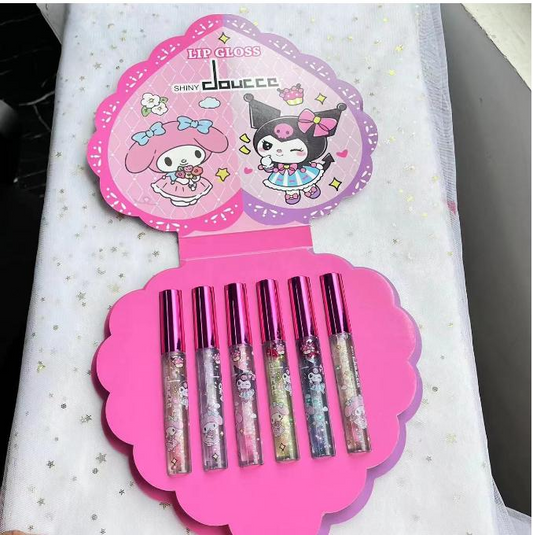 Kuku heart lipgloss set(6pcs/set)